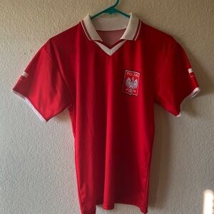 Polska Red Tricot Polish Soccer Team Jersey men's S
